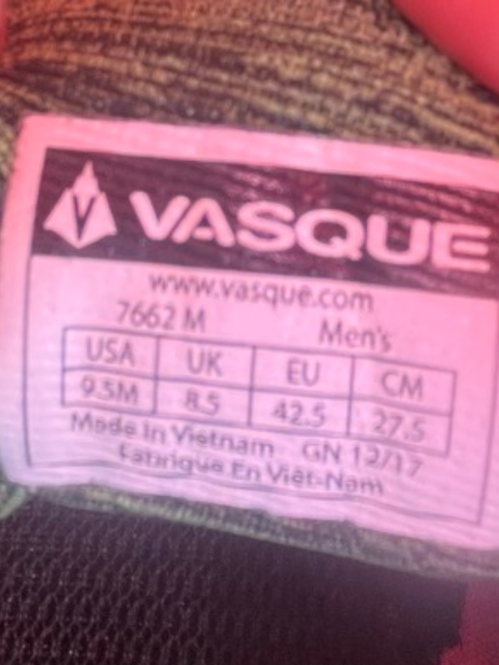 Vasque Mens 9.5 Trailbender II Athletic Breathable Trail/Running Shoes - Picture 6 of 8